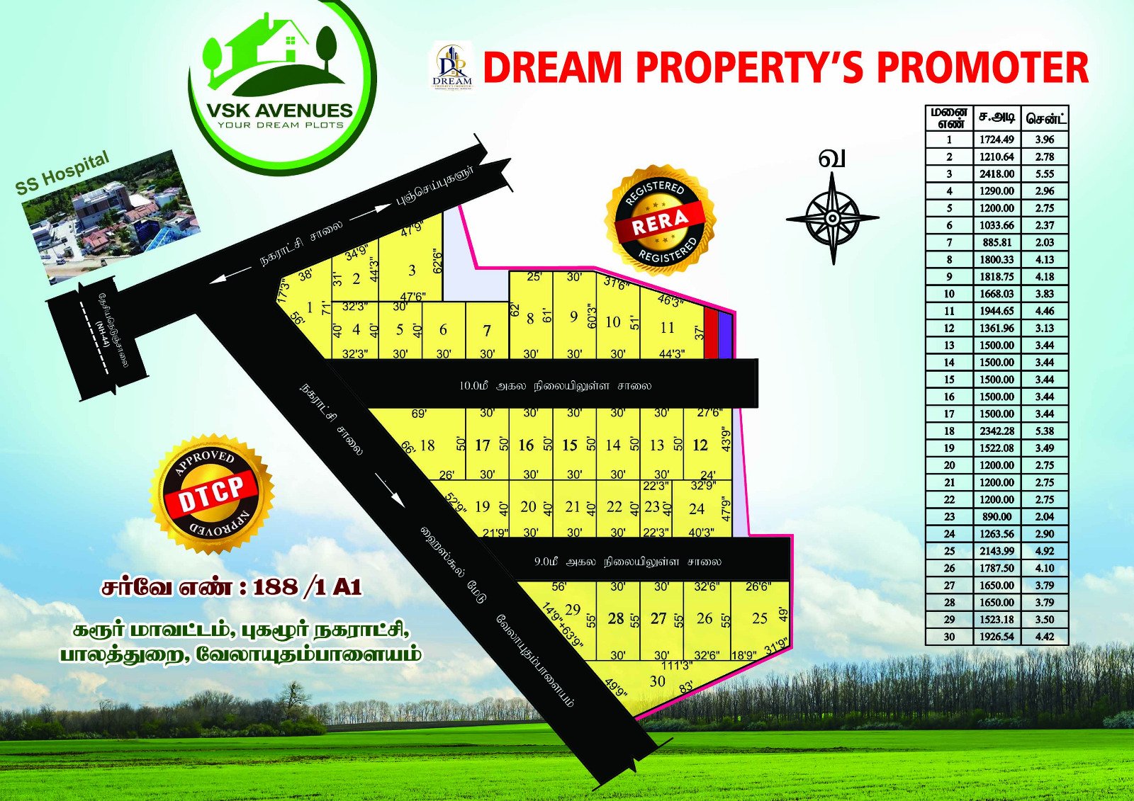 VSK Avenues Layout Map